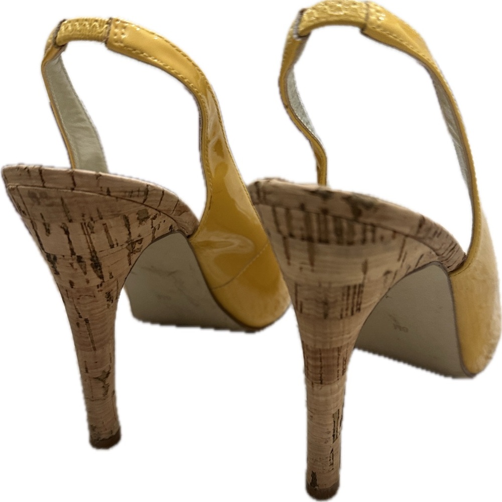 SEXY Guess Yellow Stiletto Heels Peep Toe - Picture 3 of 9